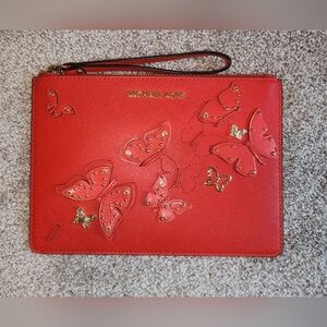 Michael KORS Jet Set Red Travel Wristlet‎